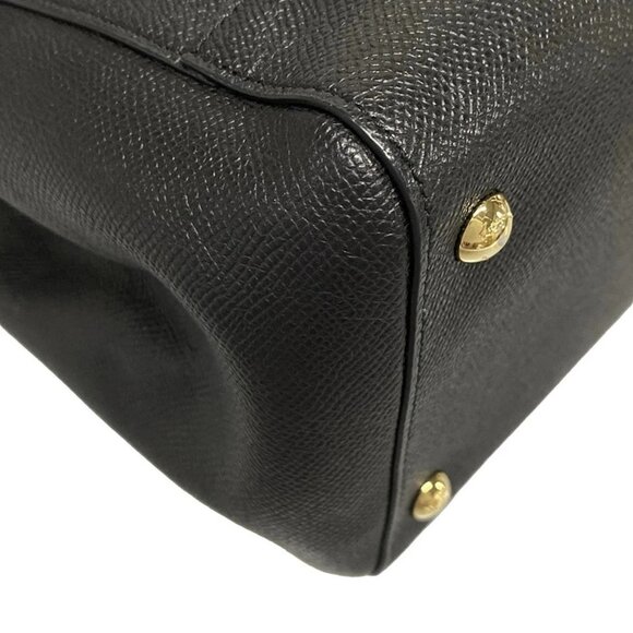 Auth Salvatore Ferragamo Vara 218375 Black Leather Handbag - Picture 3 of 16